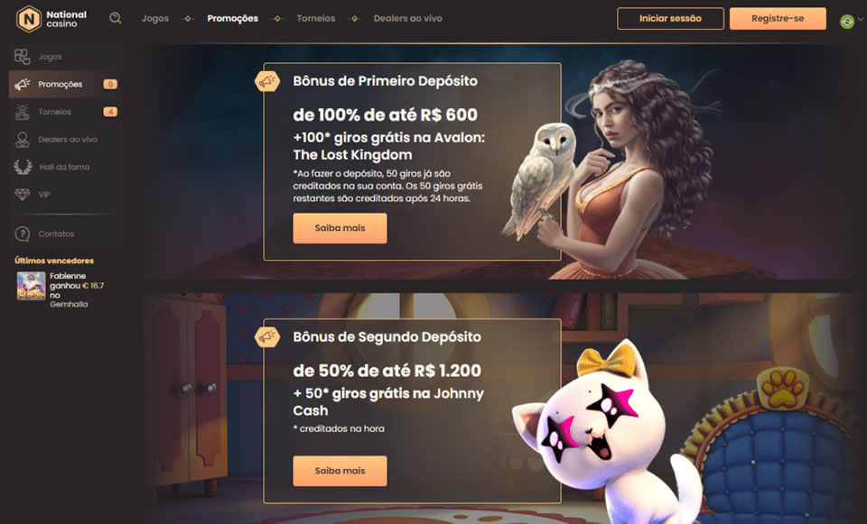 Quanto às promoções que visam fidelizar clientes, bet365.comhttps bodog br oferece jogos grátis todas as semanas e pontos para utilizar no casino. Existem também bônus semanais para apostas em eSports, que estão se tornando muito populares.